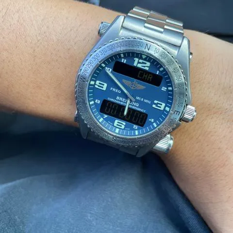 Breitling Emergency E76321 43mm Titanium Blue