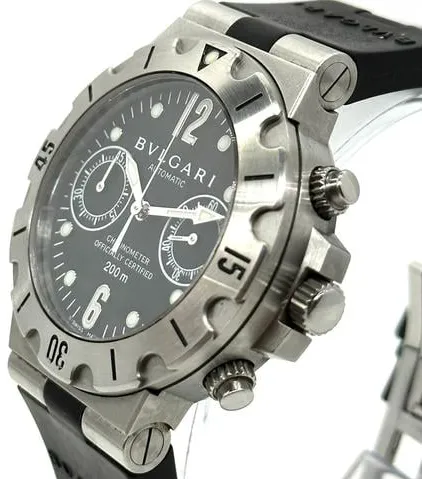 Bulgari Diagono SCB38S 38mm Stainless steel Black 2