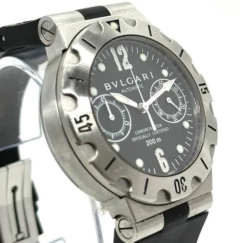 Bulgari Diagono SCB38S 38mm Stainless steel Black 3