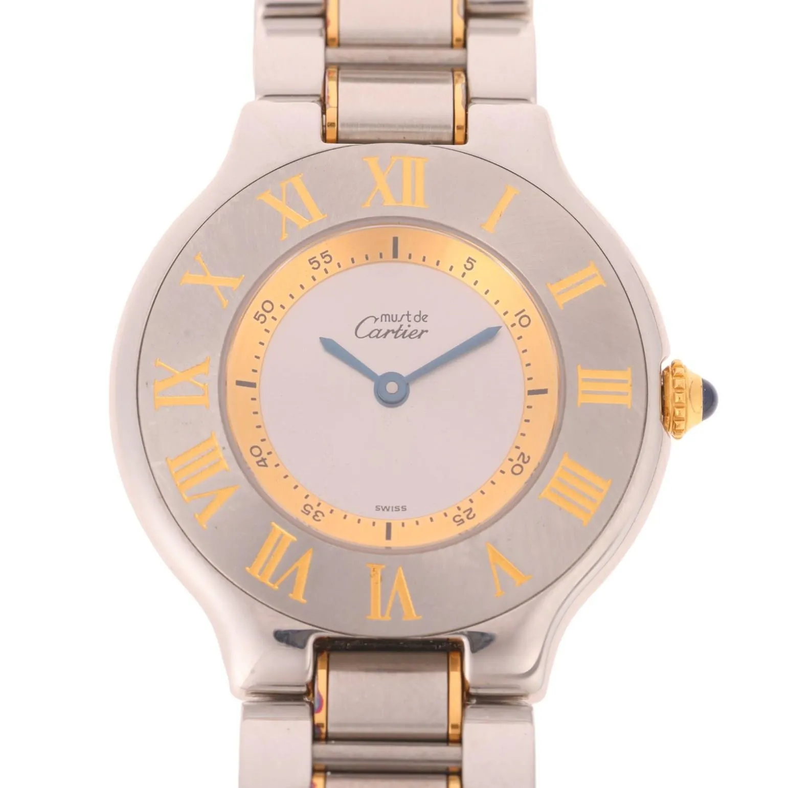 Cartier Must De Cartier 21 1330 31mm Stainless steel and gold Silvered