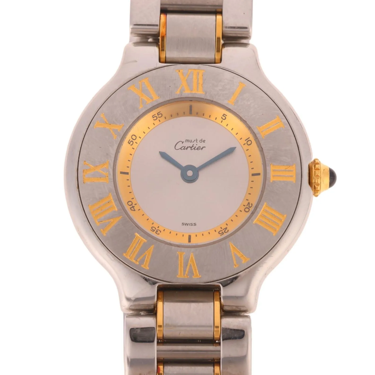 Cartier Must De Cartier 21 1330 28mm Stainless steel and gold Silvered