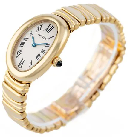 Cartier Baignoire 1954 22.5mm Yellow gold White 2