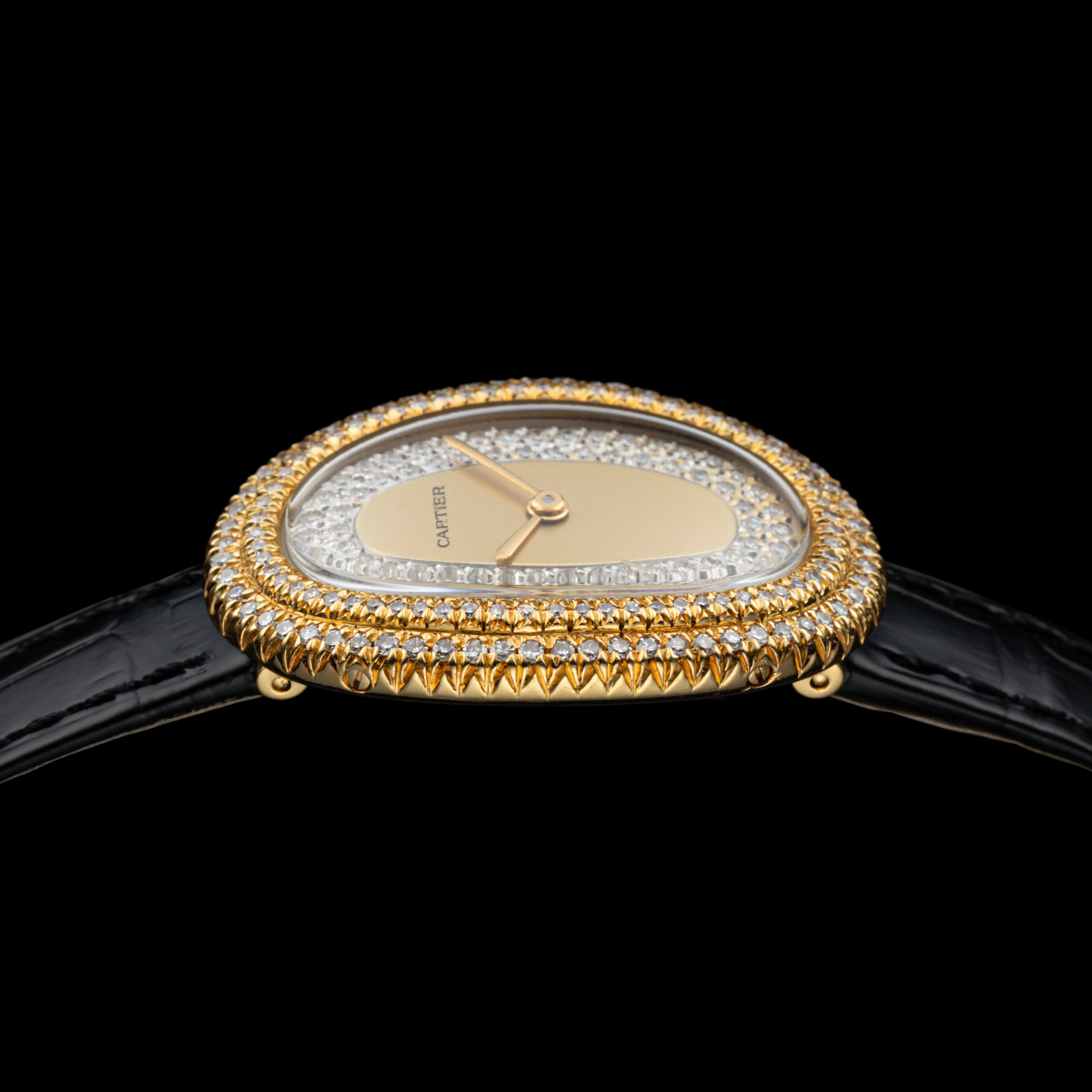 Cartier Baignoire W2020057 22mm Diamond and 18k yellow gold 3