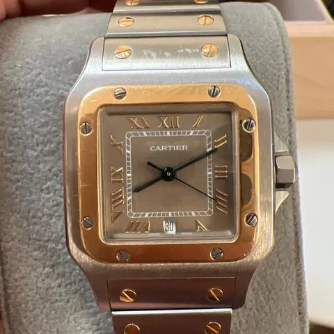 Cartier Santos Galbée 1566 29mm Yellow gold and Stainless steel Gray 3