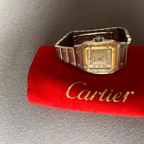 Cartier Santos Galbée 1566 29mm Yellow gold and Stainless steel White