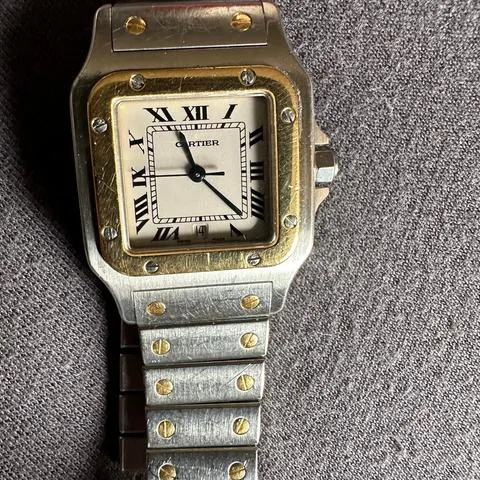 Cartier Santos Galbée 1566 29mm Yellow gold and Stainless steel White 2