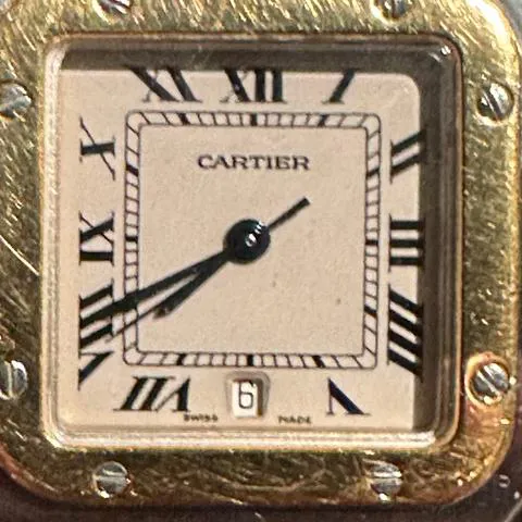 Cartier Santos Galbée 1566 29mm Yellow gold and Stainless steel White 4