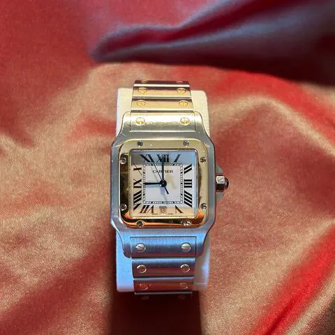 Cartier Santos Galbée 1566 29mm Yellow gold and Stainless steel White