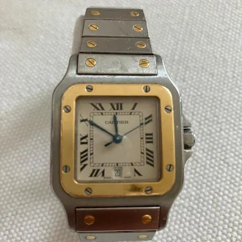 Cartier Santos Galbée 187901 29mm Yellow gold and Stainless steel White