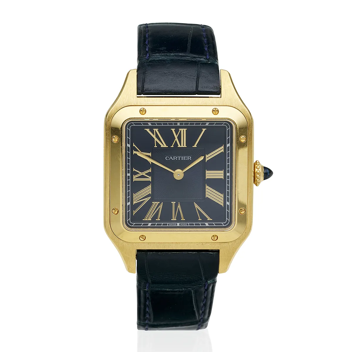 Cartier Santos Dumont WGSA0077 31mm 18ct Gold Blue