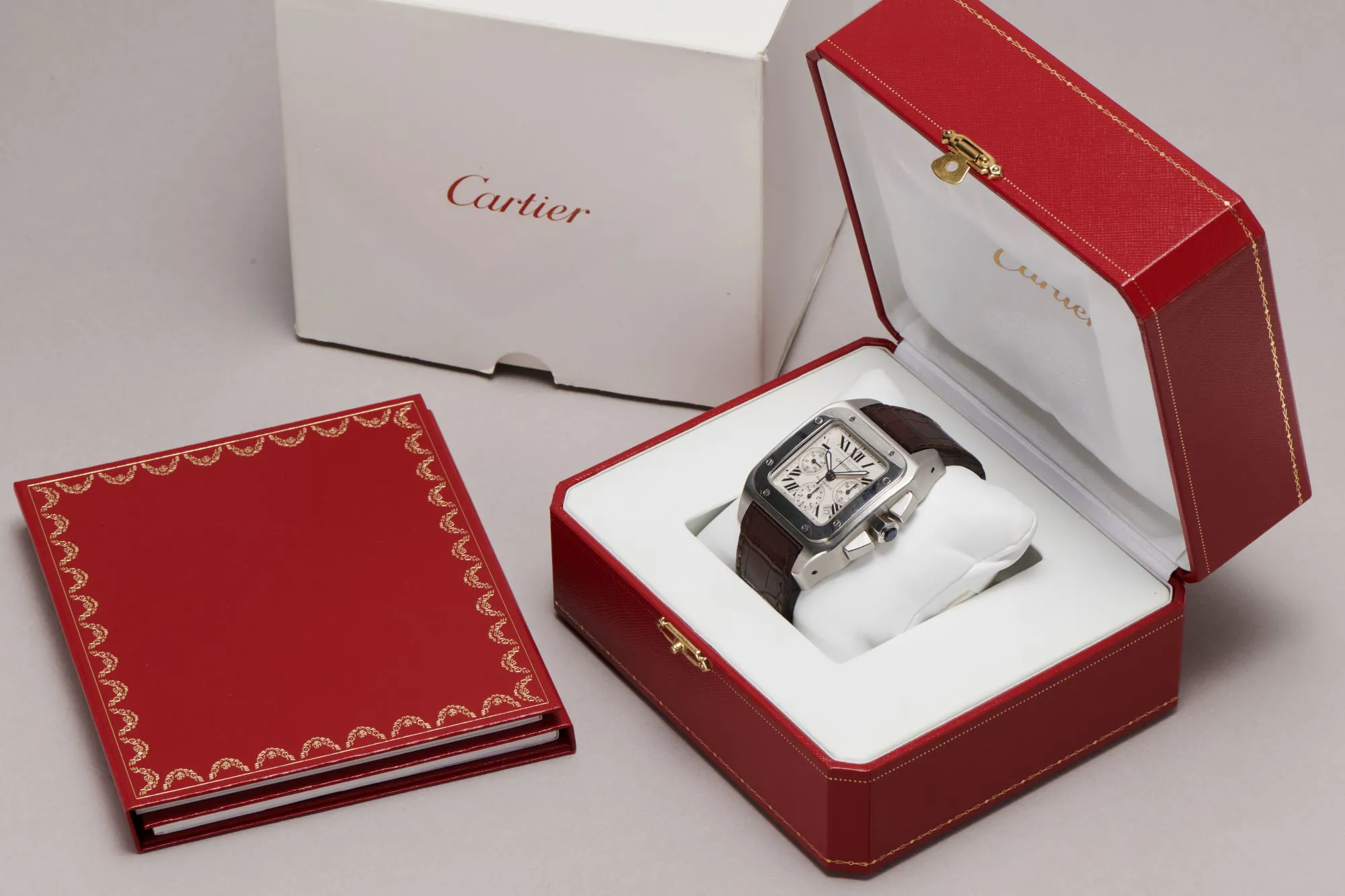 Cartier Santos XL 2740 41mm Stainless steel Cream white 1