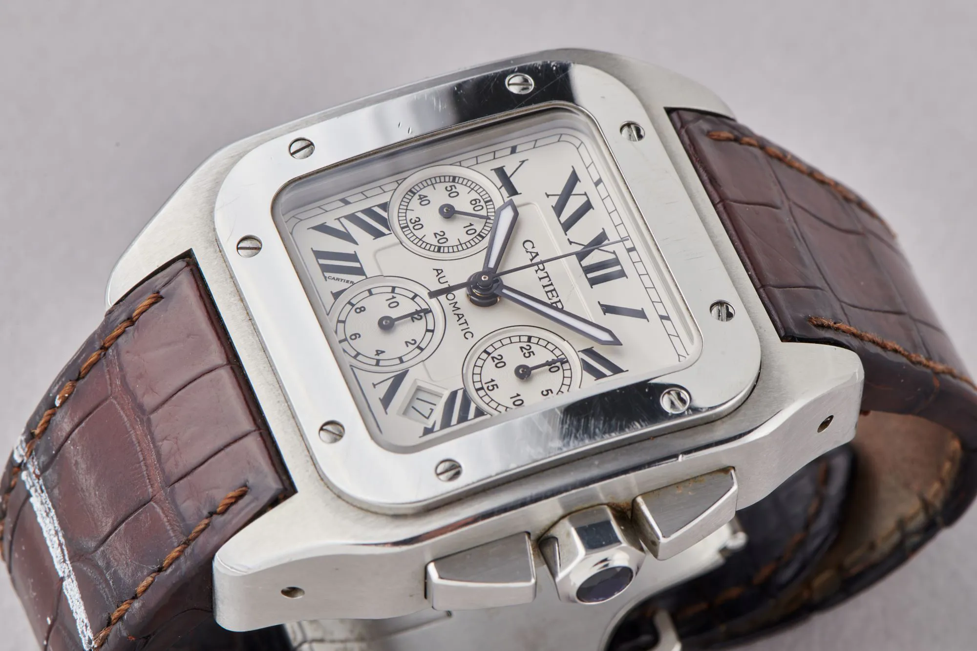 Cartier Santos XL 2740 41mm Stainless steel Cream white 8