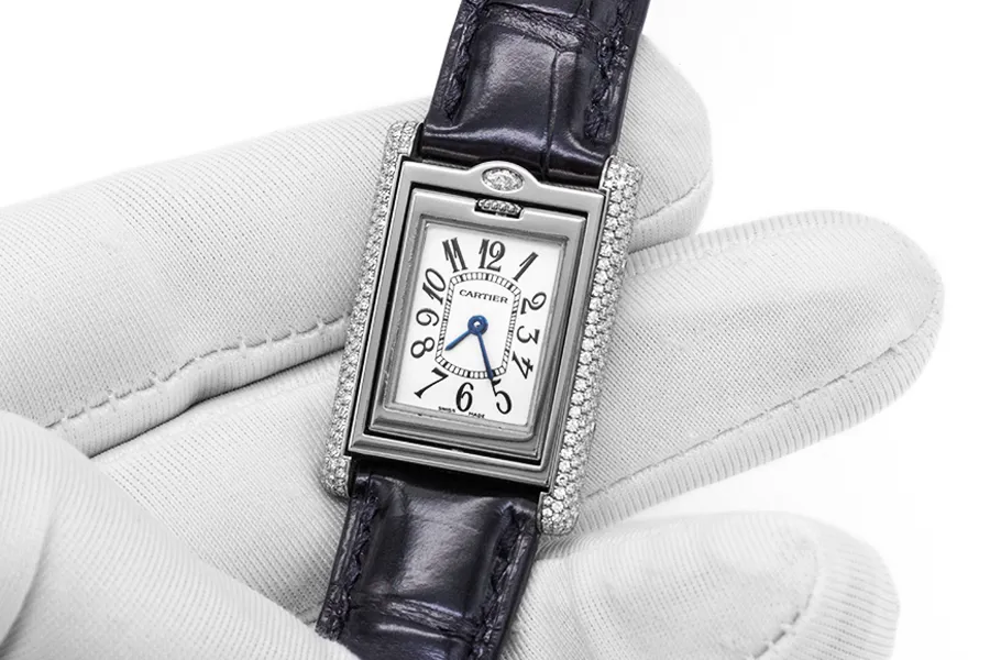 Cartier Tank Basculante 2526 22.5mm White gold Silvered 1