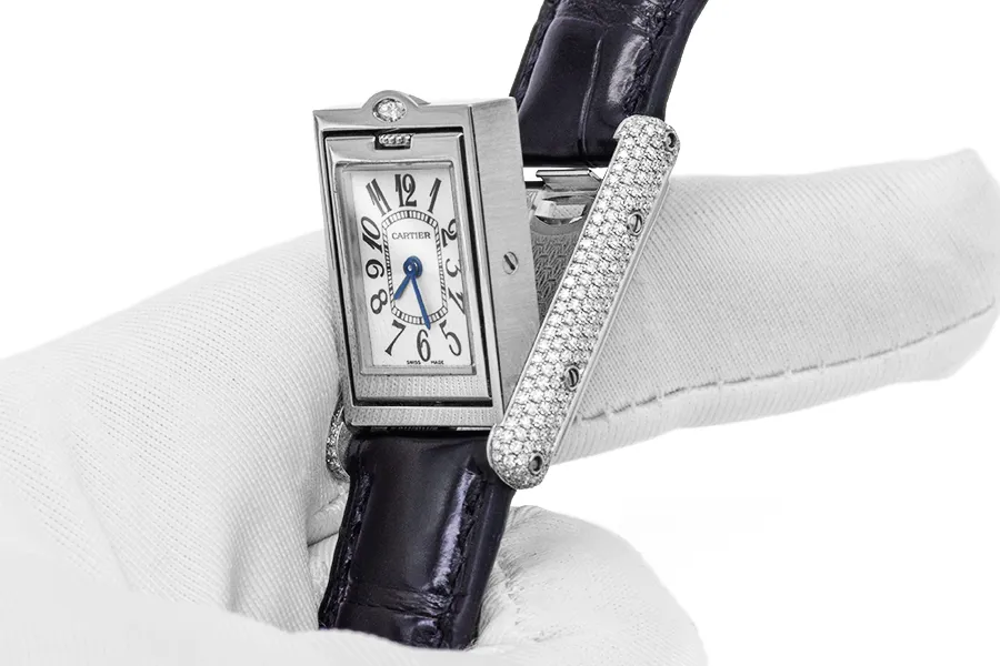 Cartier Tank Basculante 2526 22.5mm White gold Silvered 5