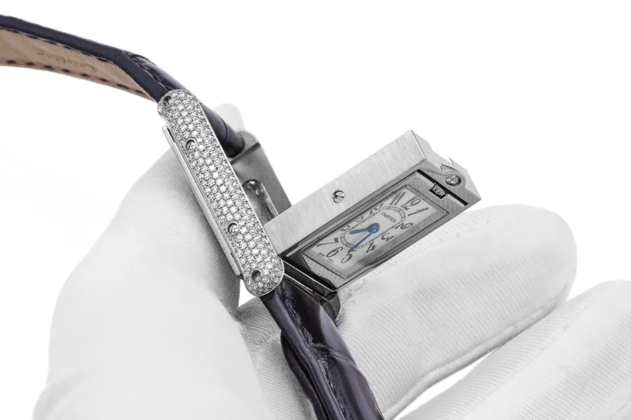 Cartier Tank Basculante 2526 22.5mm White gold Silvered 7