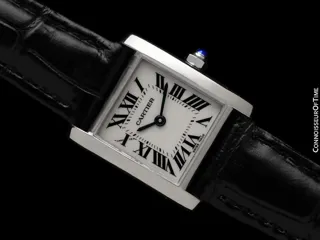 Cartier Tank Française 2304 18k white gold Silver