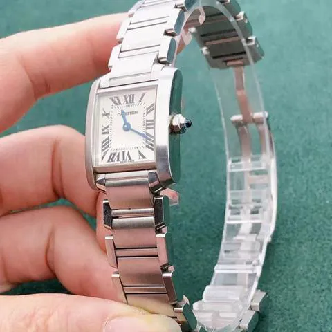 Cartier Tank Française W51008Q3 25mm Stainless steel White 1