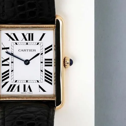 Cartier Tank Solo W1018855. 27mm Yellow gold Silver 4