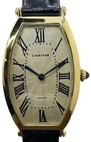 Cartier Tonneau 26mm Yellow gold Silver