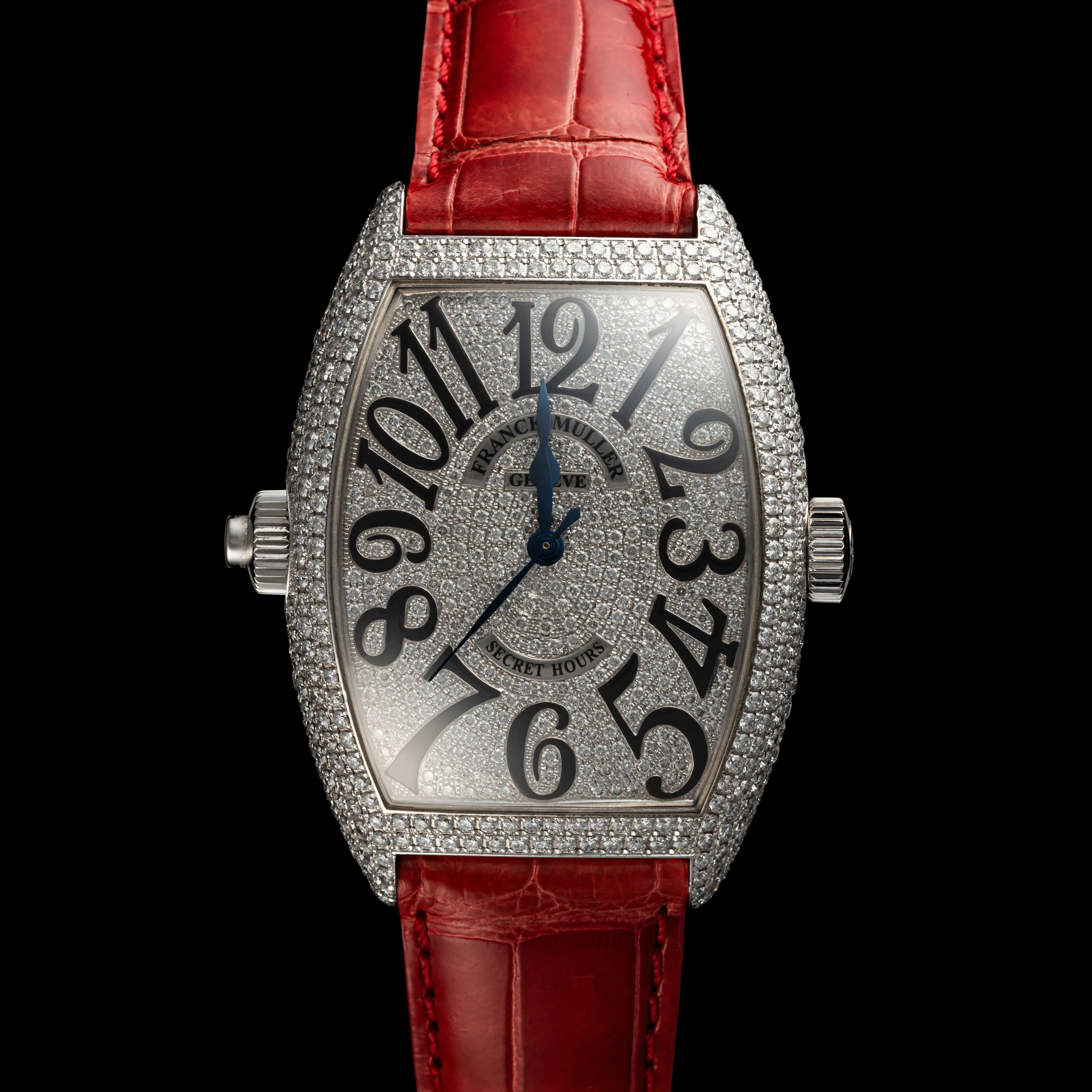 Franck Muller Secret Hours 8880SE　H D SE 39mm 18k white gold