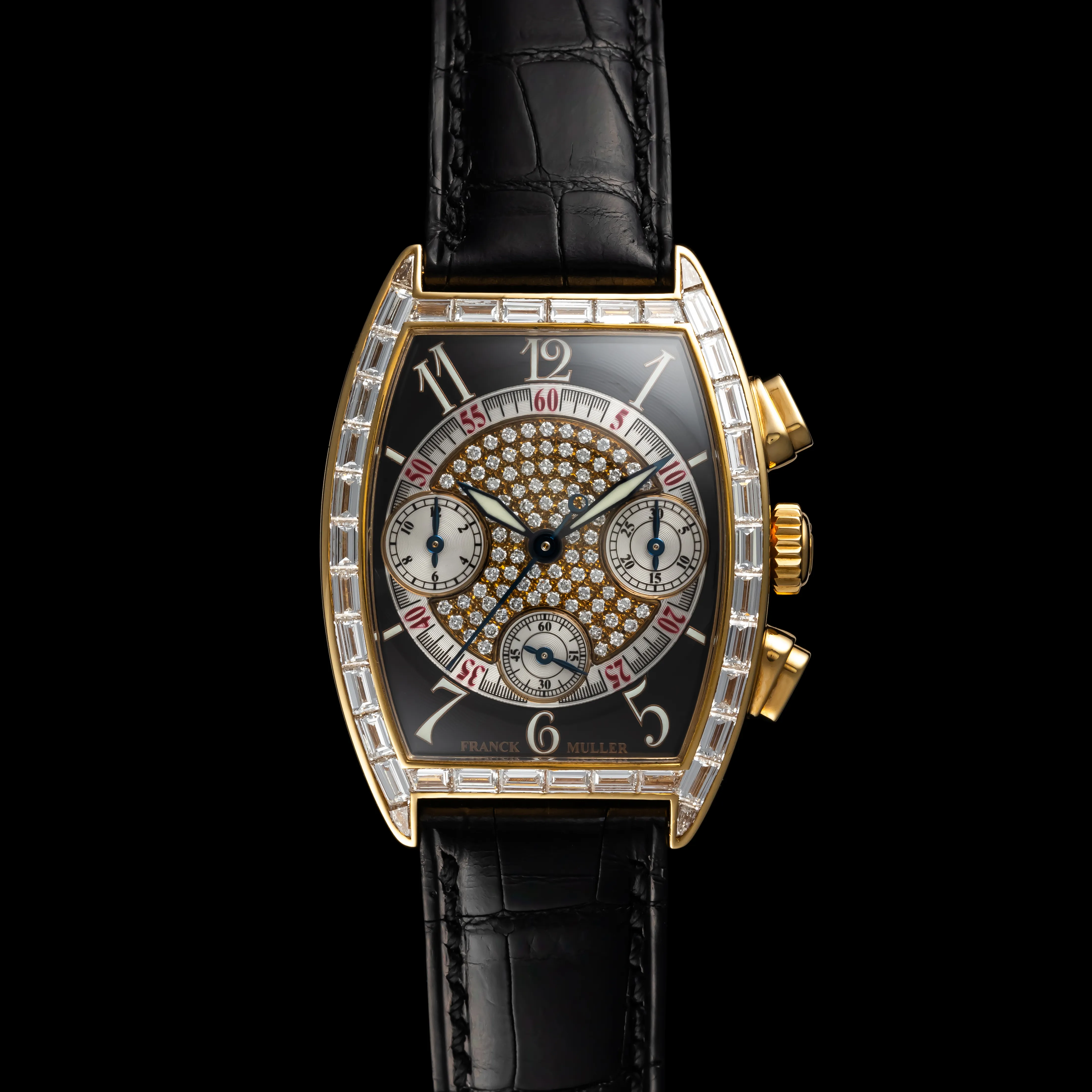 Franck Muller 7501CCBAG 29mm Diamond and 18k yellow gold