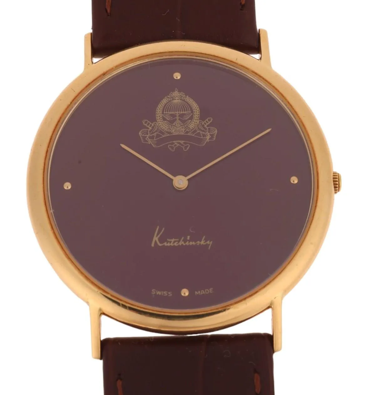 Kutchinsky 33mm 18ct Gold Maroon