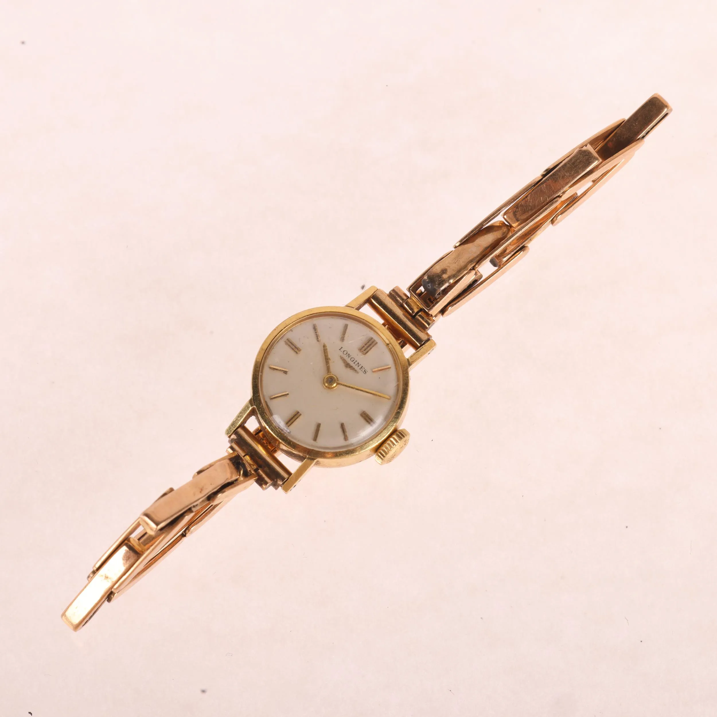 Longines 18mm 18ct Gold Silvered 1