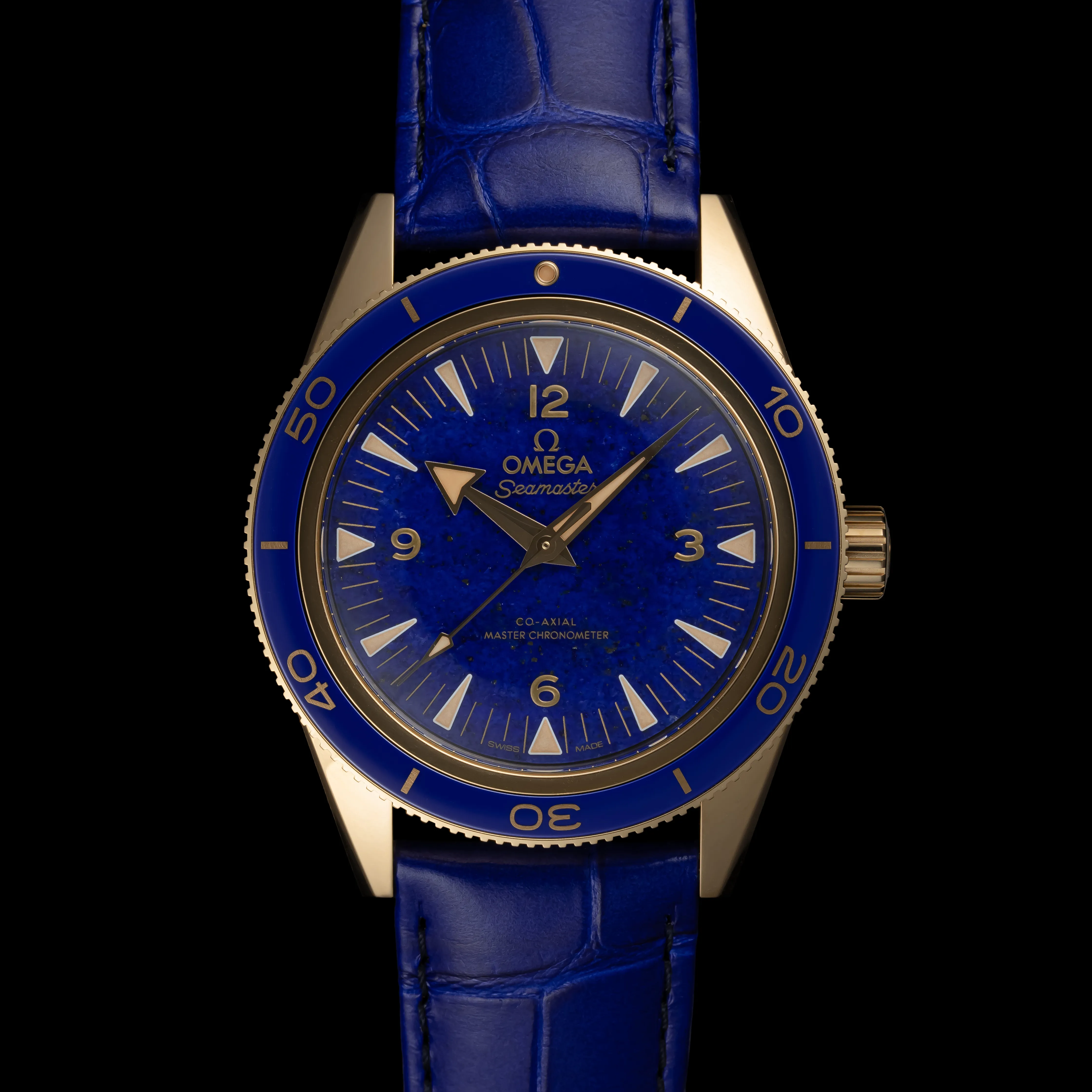 Omega Seamaster 300 234.63.41.21.99.002 40mm Ceramic and 18k yellow gold Blue