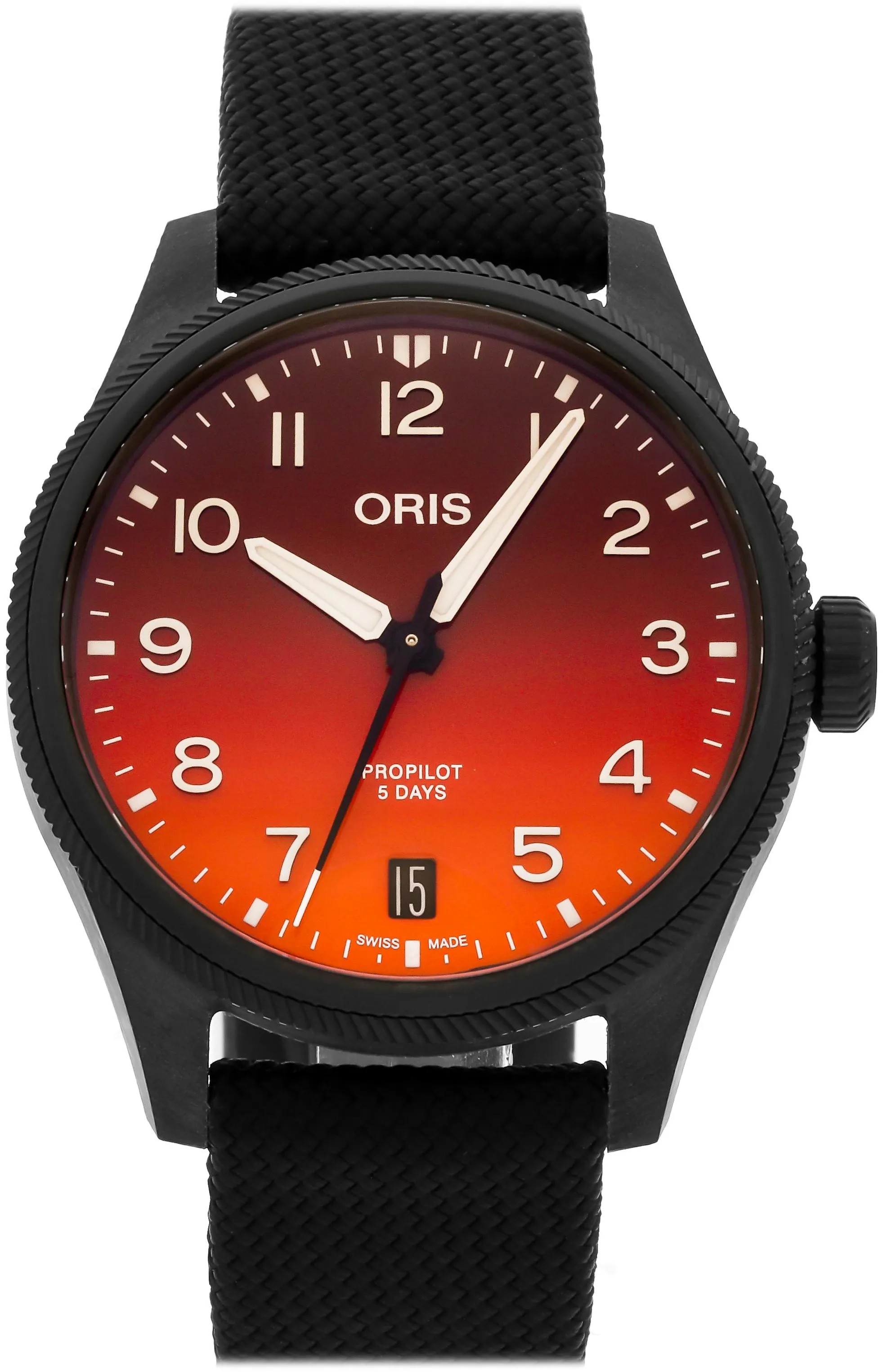 Oris ProPilot 01 400 7784 8786 set 41mm Carbon fiber Orange