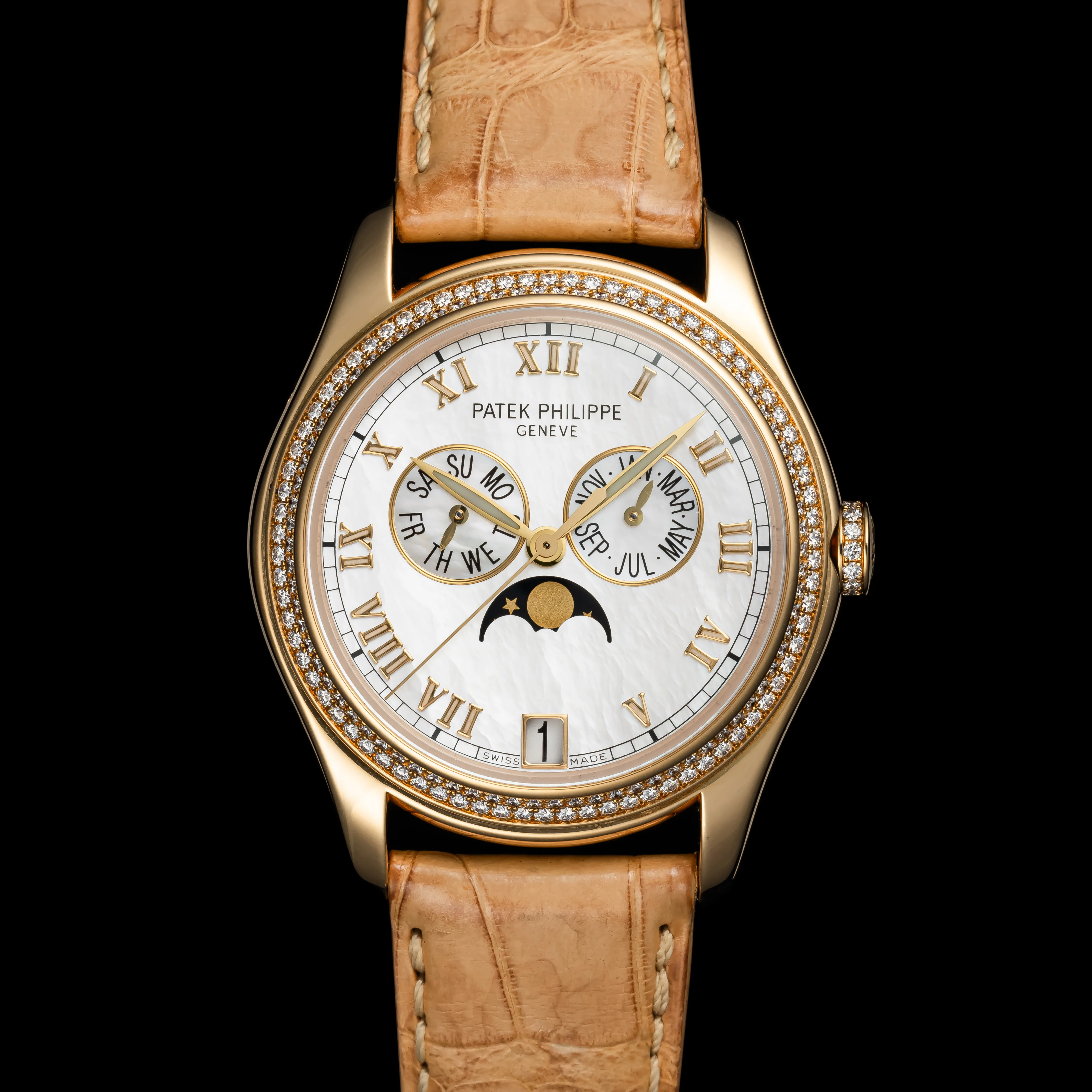 Patek Philippe Annual Calendar 4936J-001 37mm Diamond and 18k yellow gold White