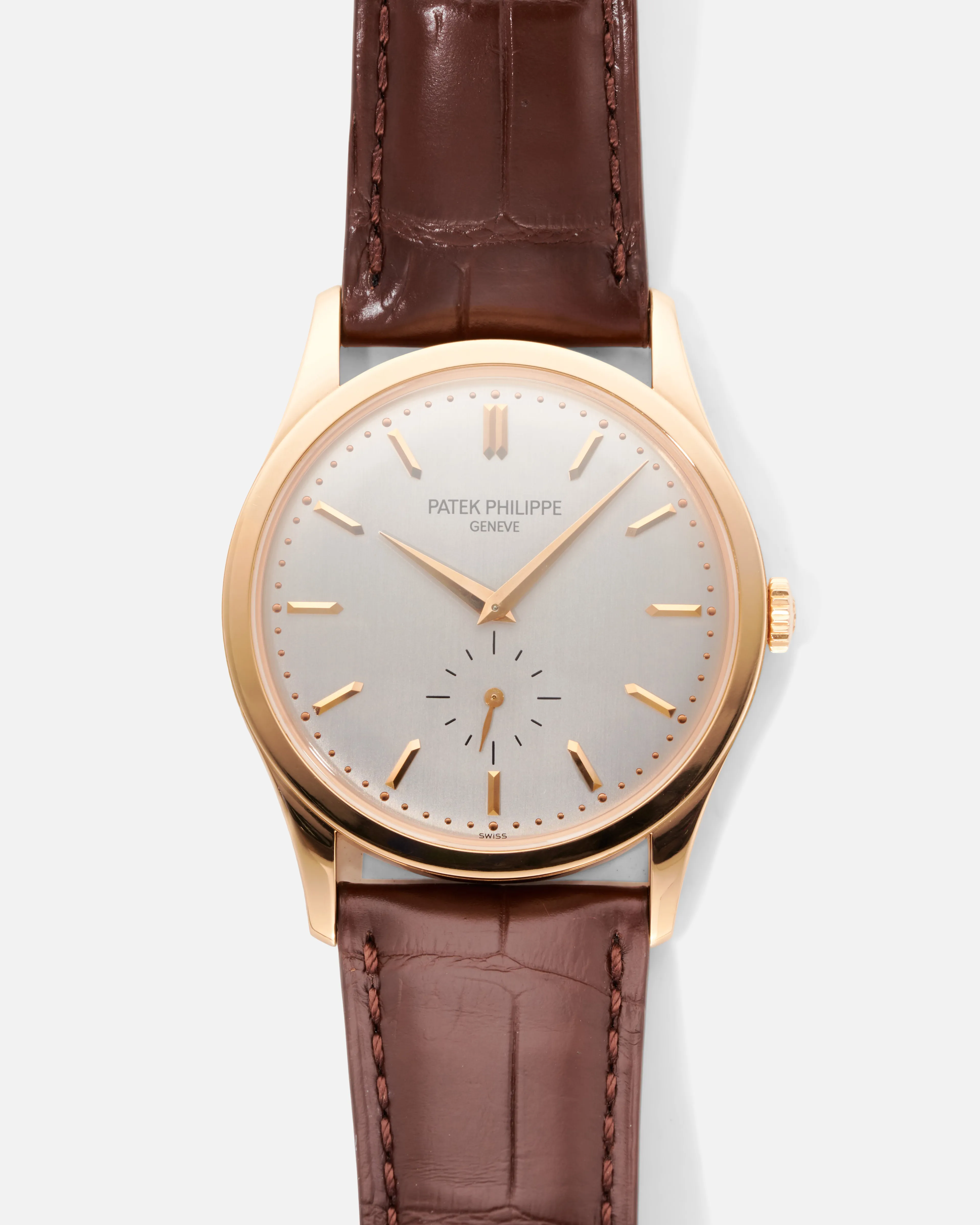 Patek Philippe Calatrava 5196R-001 37mm Rose gold Silver