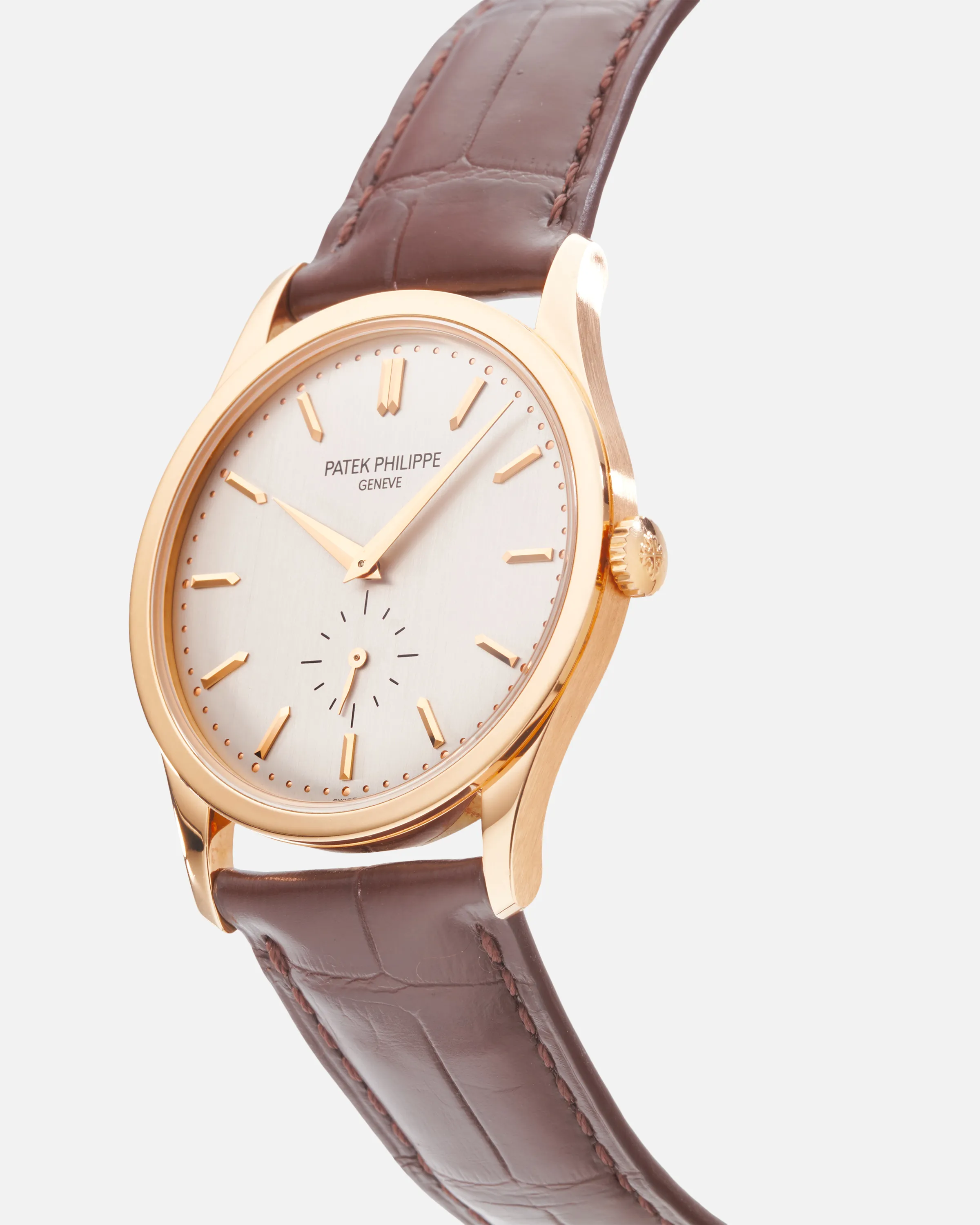 Patek Philippe Calatrava 5196R-001 37mm Rose gold Silver 2