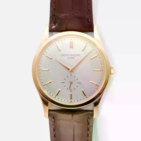 Patek Philippe Calatrava 5196R-001 37mm Rose gold Silver