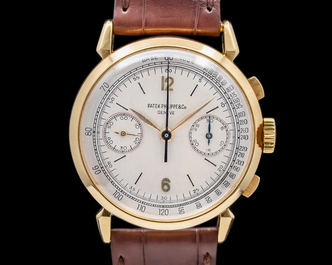 Patek Philippe Chronograph 1579 36mm Yellow gold Silver