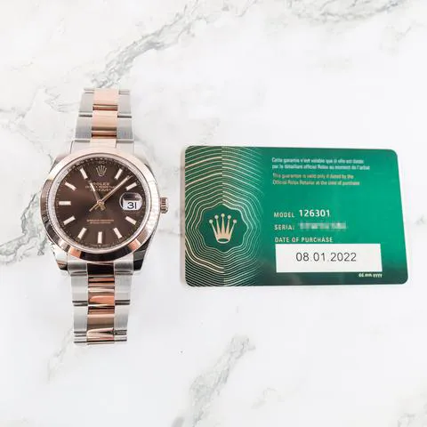 Rolex Datejust 41 126301 41mm Yellow gold and Stainless steel Brown