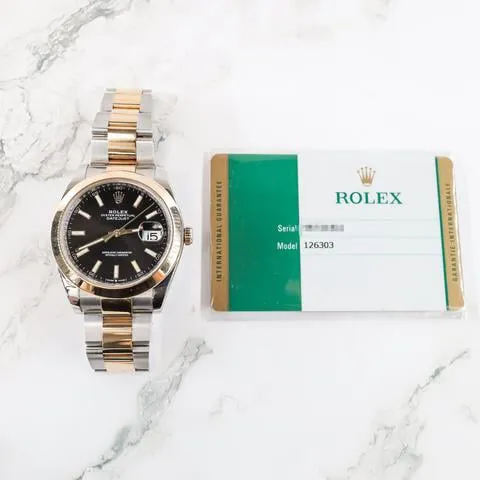 Rolex Datejust 41 126303 41mm Yellow gold and Stainless steel Black