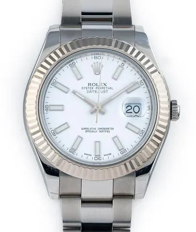 Rolex Datejust II 116334 41mm Stainless steel White