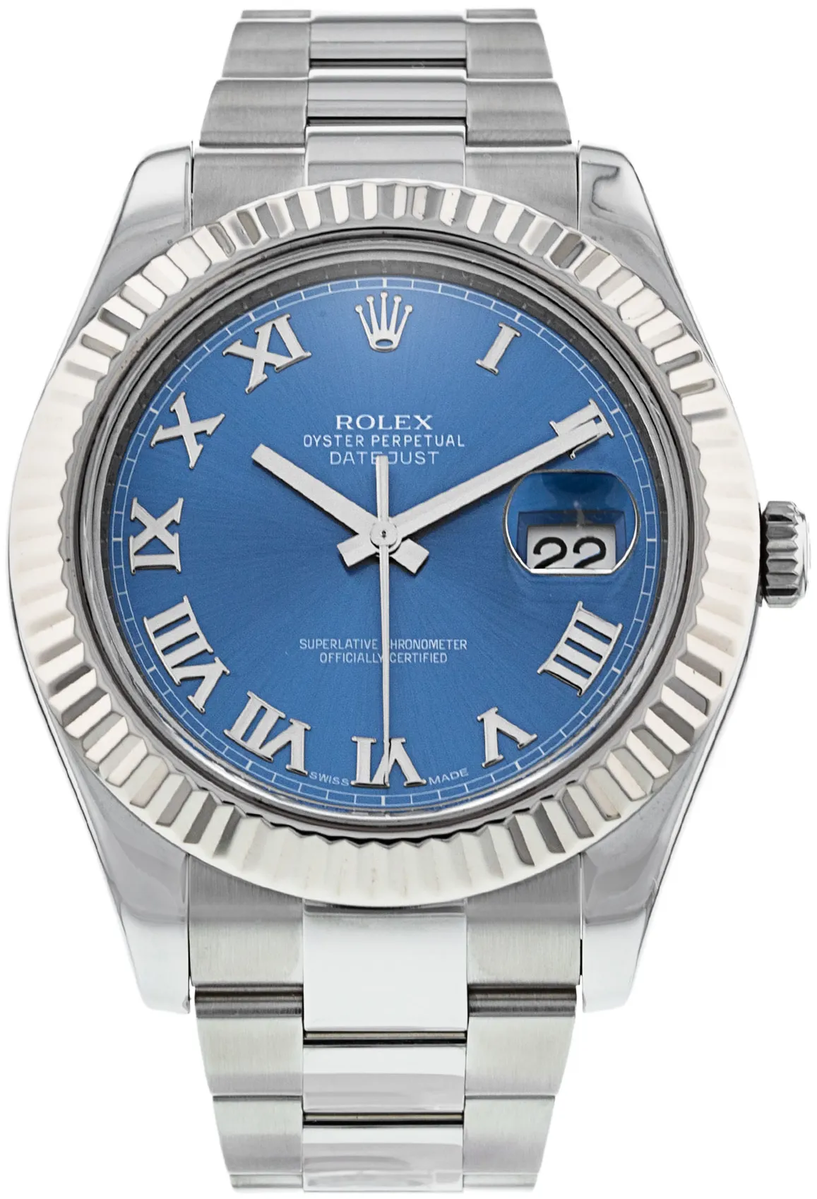 Rolex Datejust II 116334 41mm White gold and Stainless steel Blue