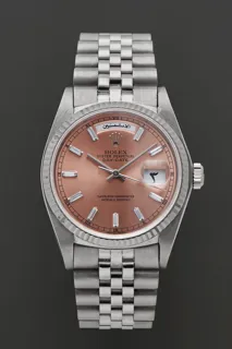 Rolex Day-Date 36 18039 White gold Salmon