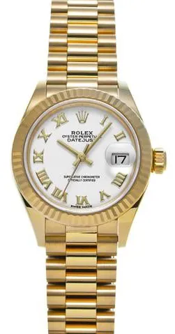 Rolex Lady-Datejust 279178 28mm Yellow gold White