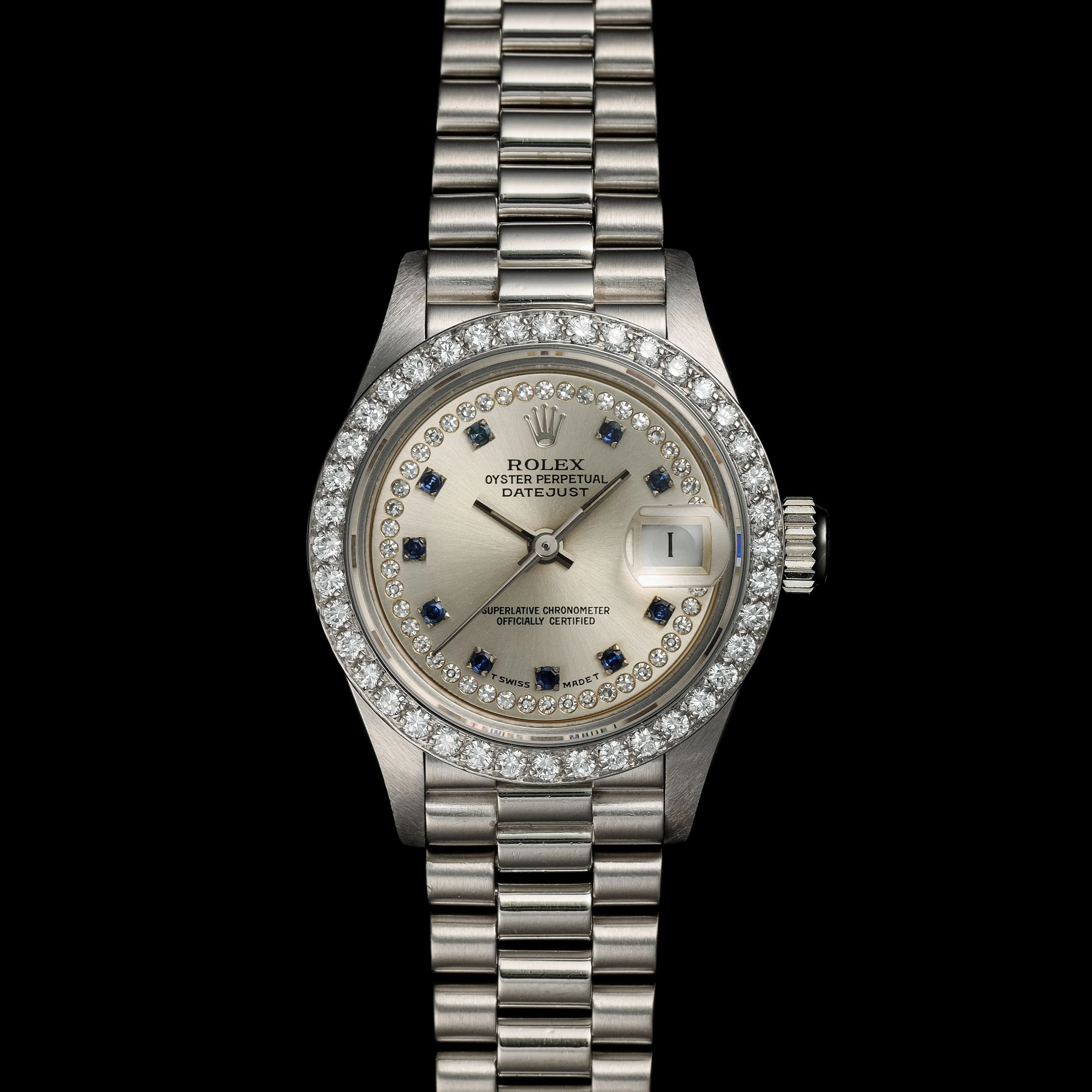 Rolex Lady-Datejust 69136 25mm Platinum and Diamond