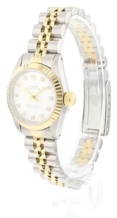 Rolex Oyster Perpetual 67193 26mm Yellow gold and Stainless steel Silver 1