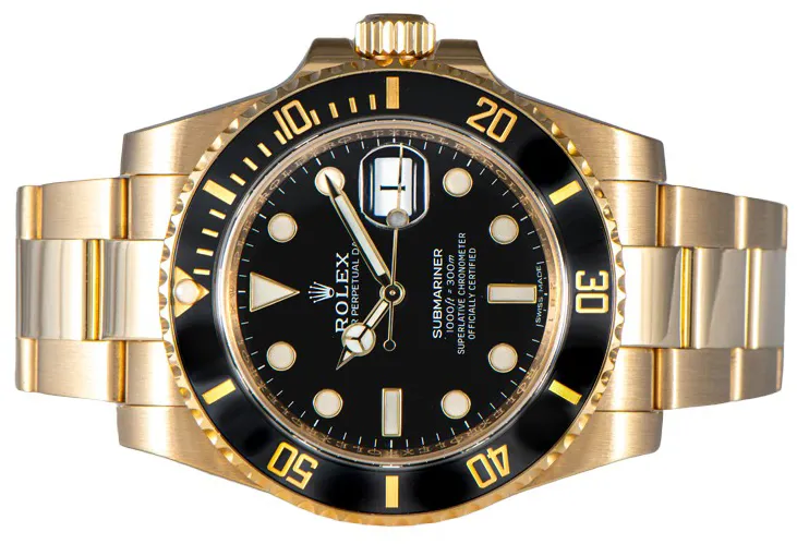 Rolex Submariner 116618LN 40mm Yellow gold Black 3