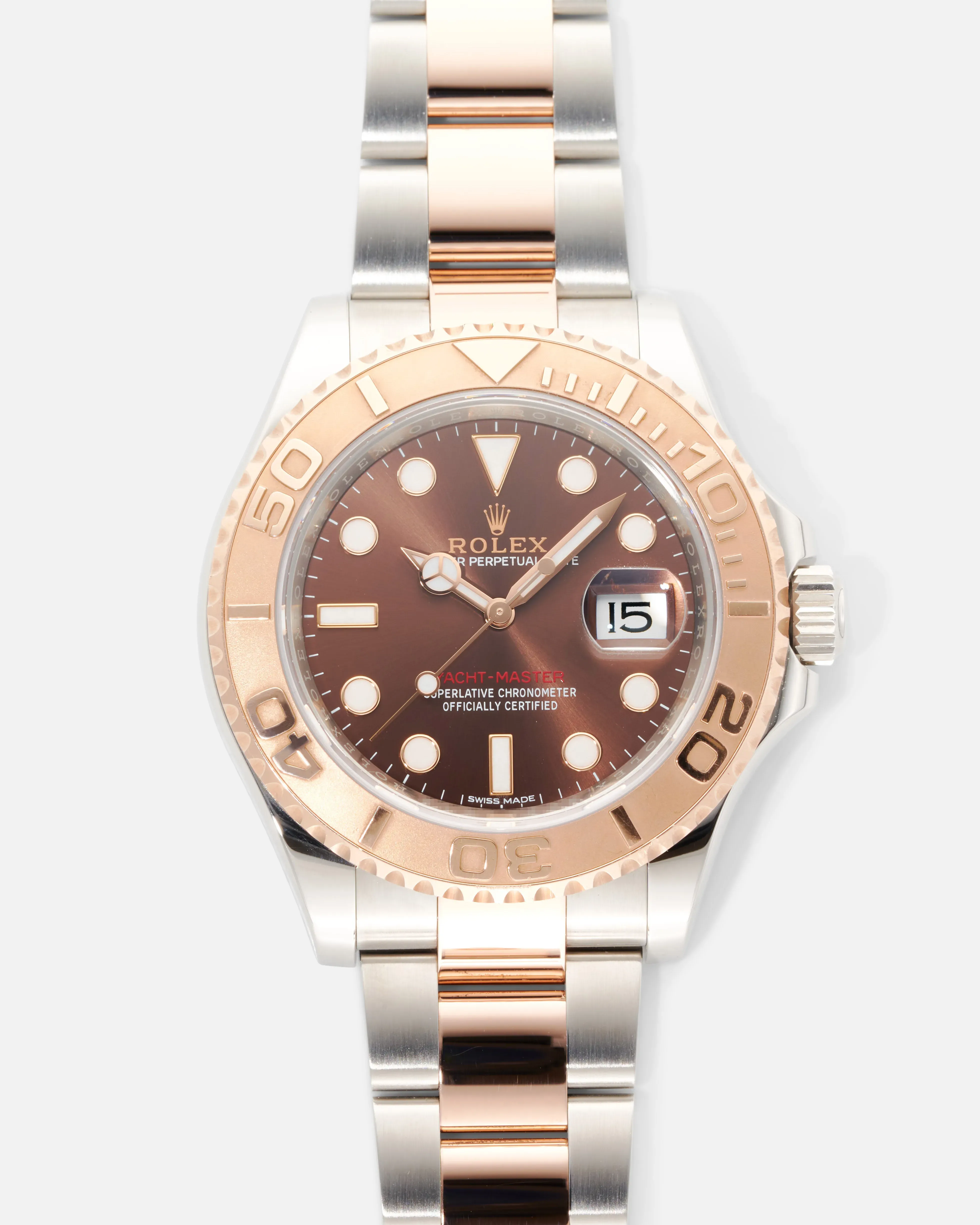 Rolex Yacht-Master 116621-0001 40mm Rose gold and Stainless steel Brown