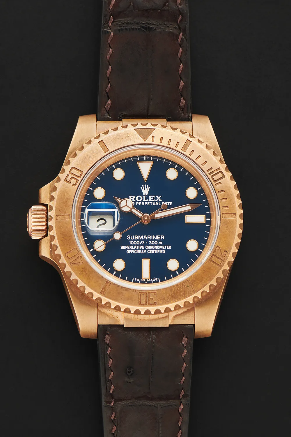 Rolex Submariner 40mm Bronze and Stainless steel Blue