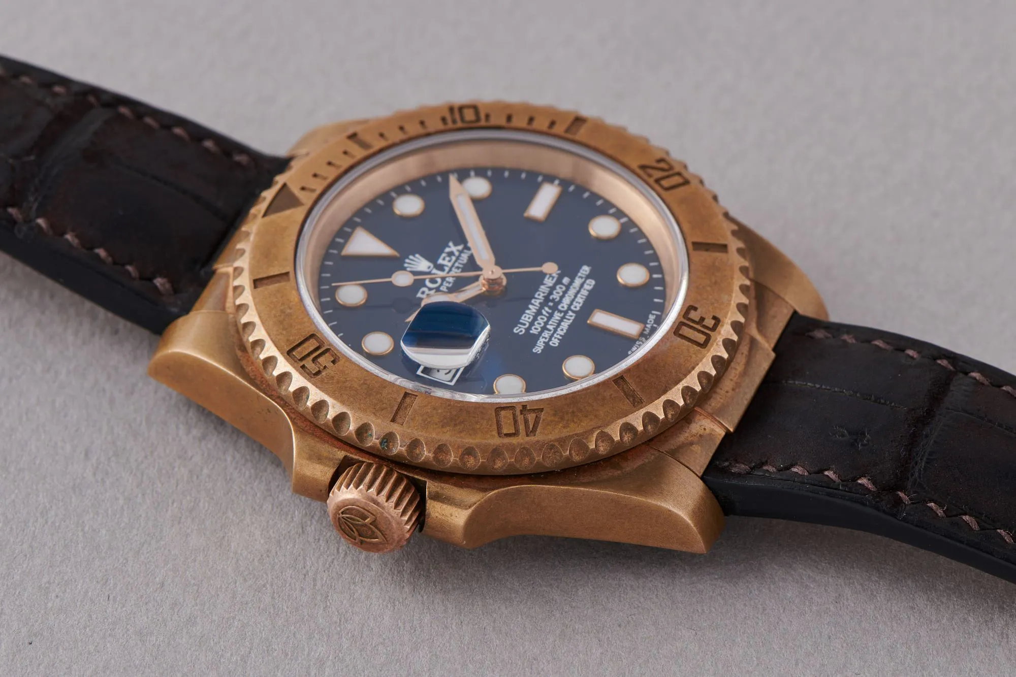 Rolex Submariner 40mm Bronze and Stainless steel Blue 4