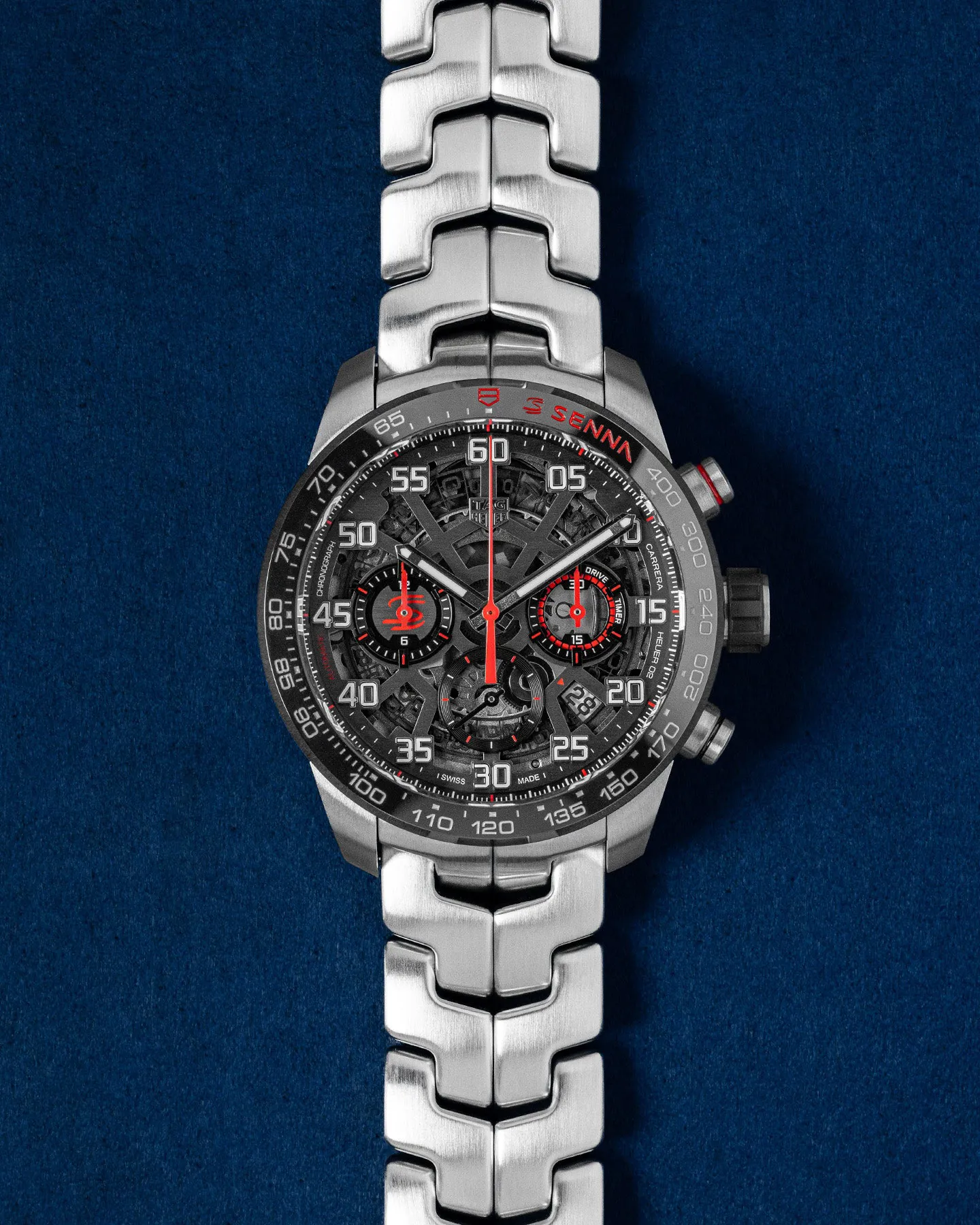 TAG Heuer Carrera CBG2013 43mm Stainless steel Skeletonized