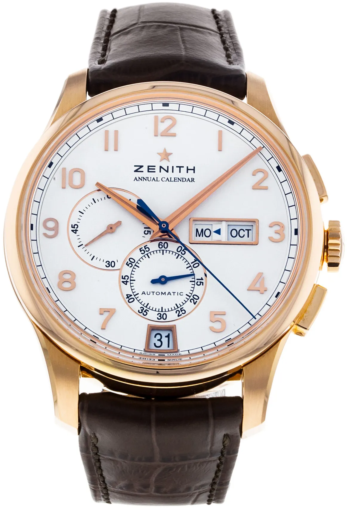 Zenith Captain 18.2071.4054⁄01.C711 42mm Rose gold Silver Arabic