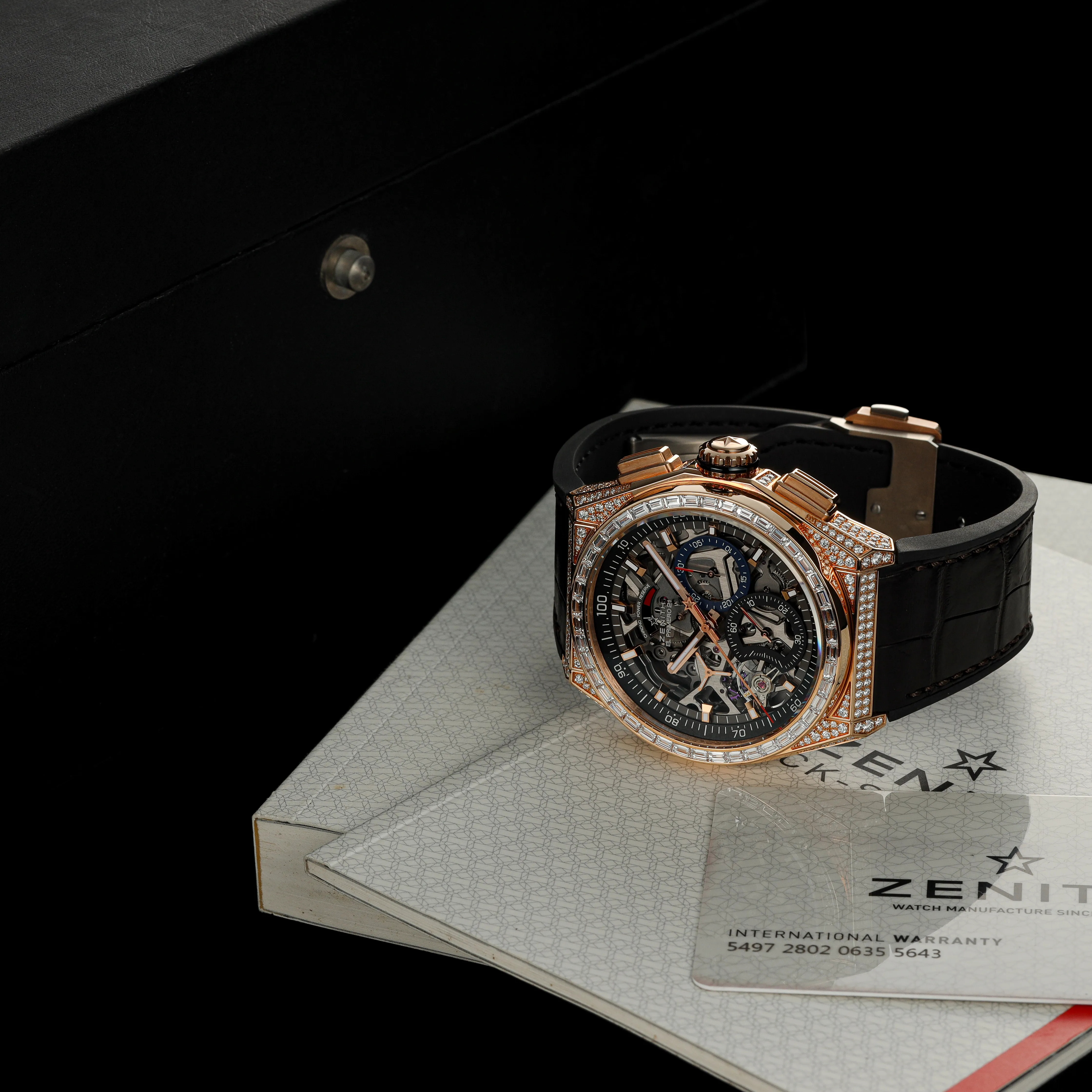 Zenith Defy 22.9000.9004/71.R585 45mm Diamond and 18K pink gold Skeleton 4