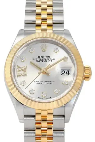 Rolex Lady-Datejust 279173G 28mm Yellow gold and Stainless steel Silver